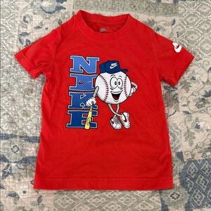 Nike Kids Red Baseball Graphic Tee